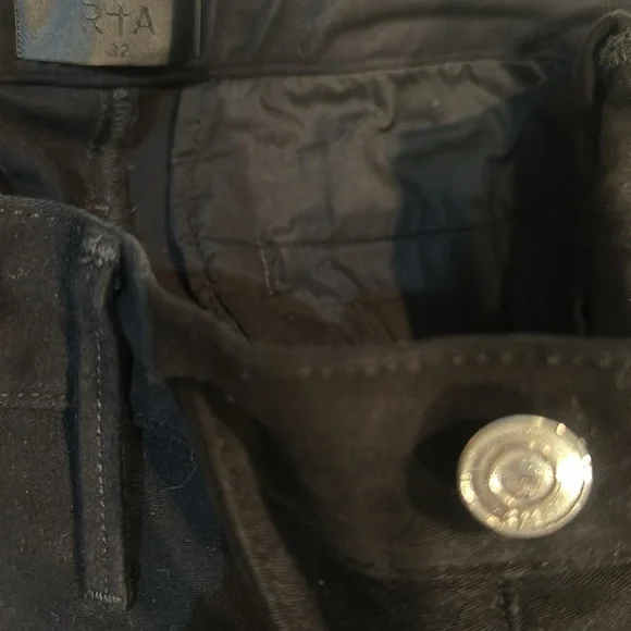 RTA CARGO DRAWSTRING TWILLS BLACK PANTS W/ LEG ZIPS WAIST 32 NWOT - Picture 8 of 14